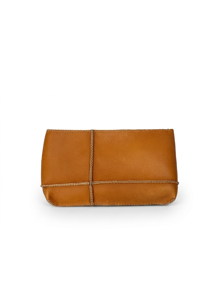 Handmade in Philly Leather Clutch – 100% Cowhide Leather Zippered Pouch