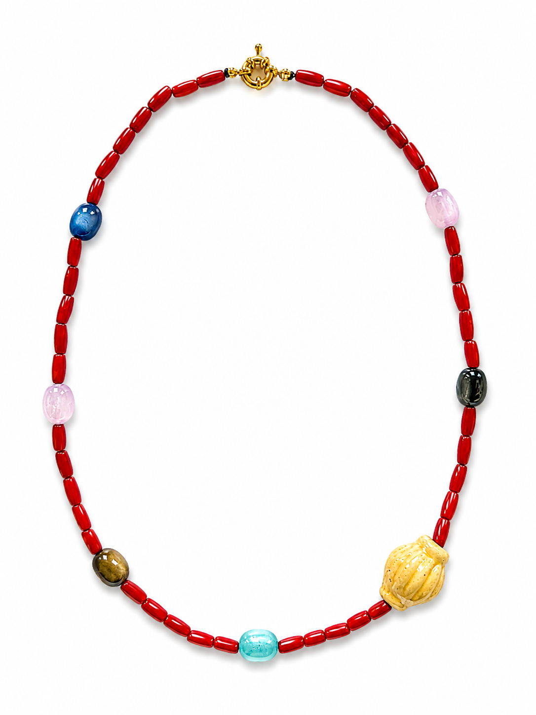 Sicilian Lemon Ceramic Beaded Necklace
