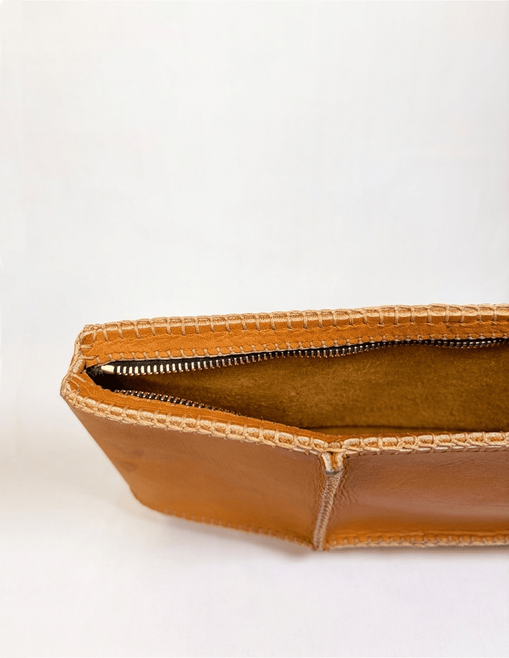 Handmade in Philly Leather Clutch – 100% Cowhide Leather Zippered Pouch